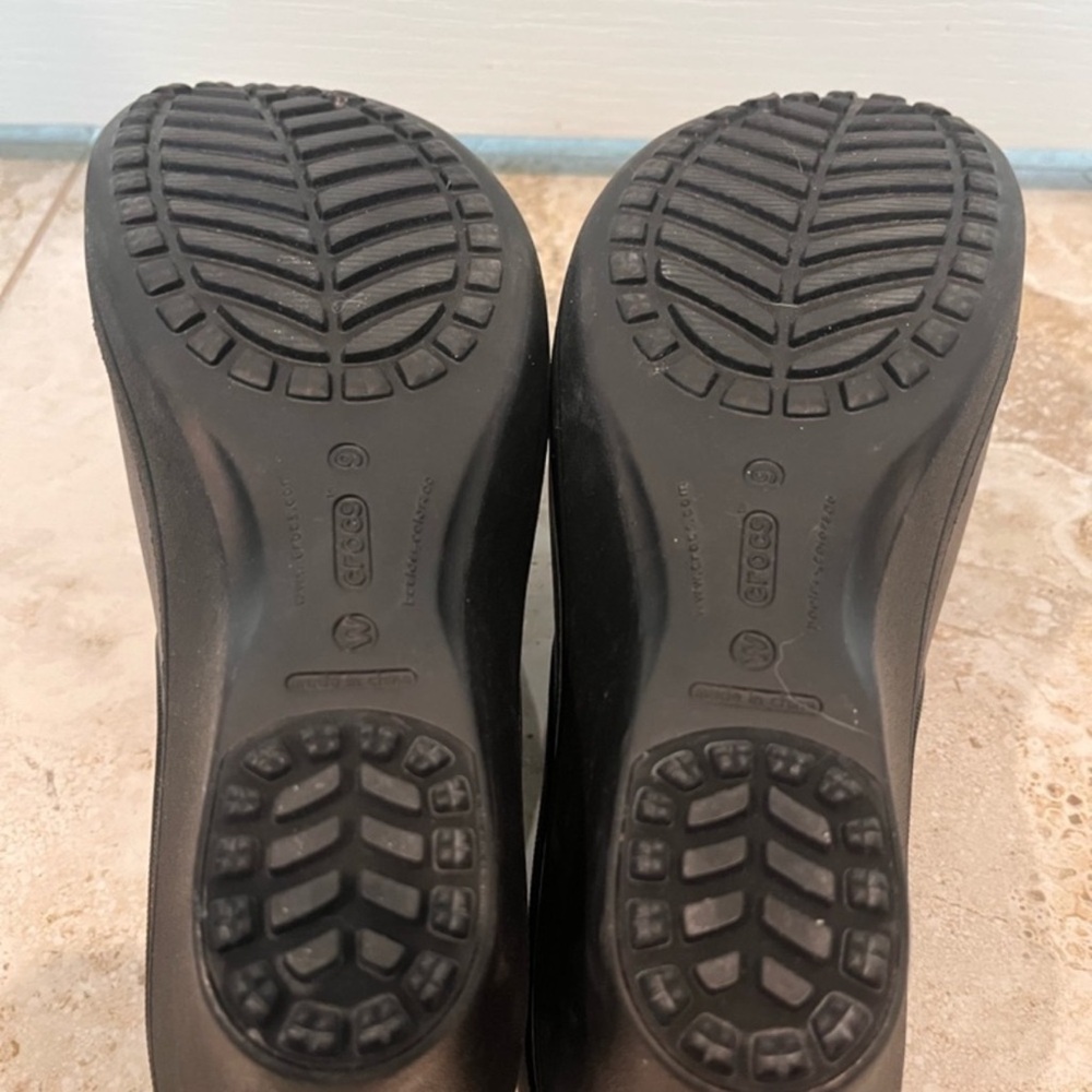 Crocs Frances Mary Jane Wedge Mule Slip On Shoes Black Comfort Women’s Size 9 - Picture 5 of 5